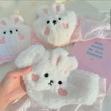 Plush bunny lingerie set on mannequin – pink