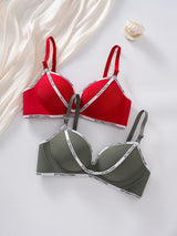 Red and Army Green padded bras