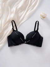 Red padded bra – flat lay