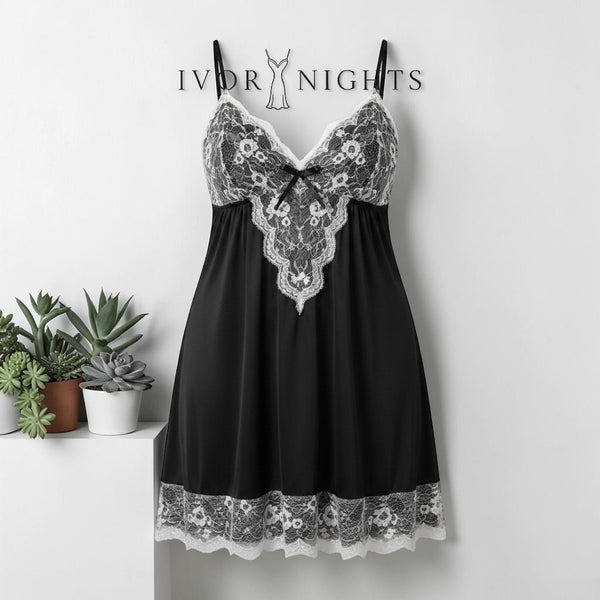 Lace Trim Babydoll Chemise