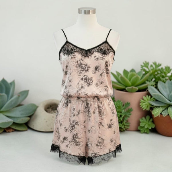 Floral Satin 4-Piece Robe Set