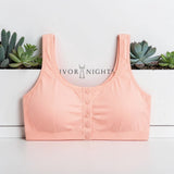 Front Buttons Bra - Lavender