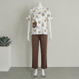 Sweet Escape Co-ord Set Chocolate - mannequin front view showing full outfit