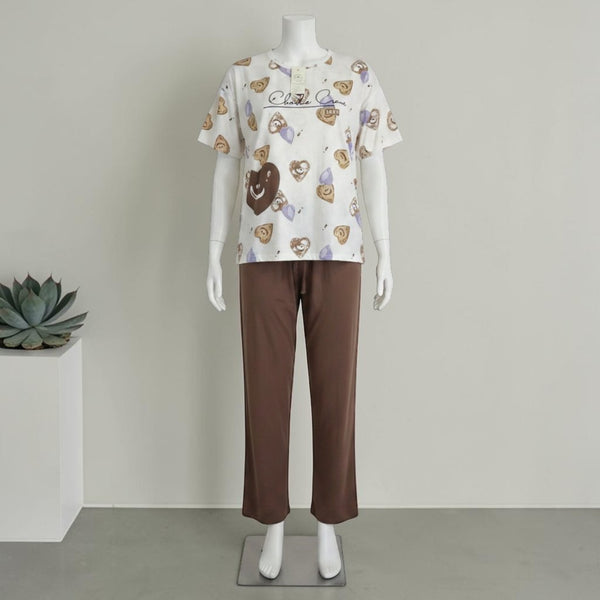 Sweet Escape Co-ord Set Chocolate - mannequin front view showing full outfit
