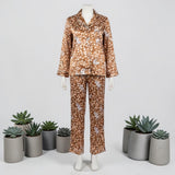 Fawn Spot Deer Print Silk PJ Set