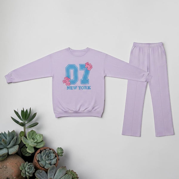 Printed Co-ord Set Lavender - Flat Lay View